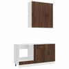 vidaXL Unidad de cocina LUCCA 5 uds. Marr&oacute;n Roble Madera de ingenier&iacute;a