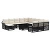 vidaXL Conjunto de sof&aacute;s de jard&iacute;n 13 uds. Negro y Blanco Crema