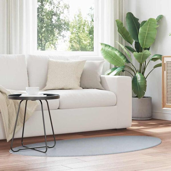 vidaXL Alfombra HUARTE Gris 80 x 150 cm Poli&eacute;ster