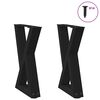 vidaXL Patas para mesa de centro (2 unidades), color negro, 38 x 42-43,3 cm, acero