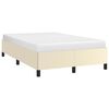 vidaXL Estructura de cama sin colch&oacute;n cuero sint&eacute;tico crema 120x190 cm