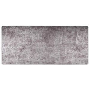 vidaXL Alfombra lavable gris 80x300 cm