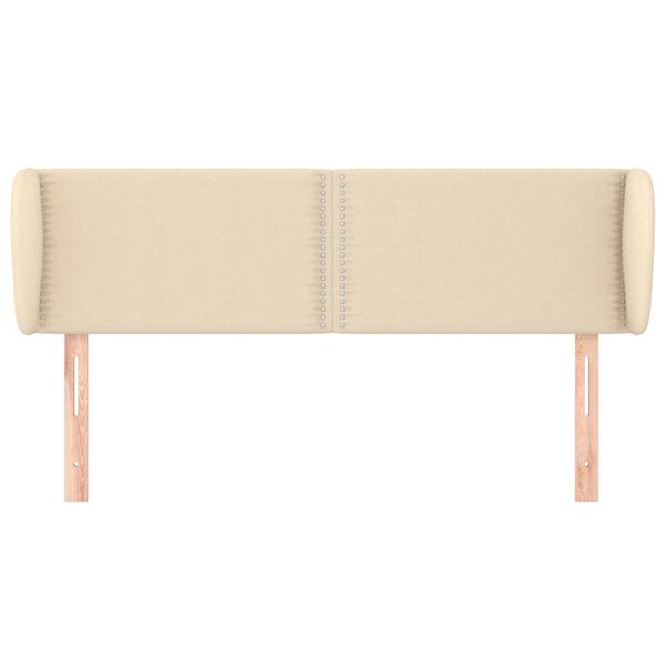 vidaXL Cabecero de tela color crema 147x23x78/88 cm