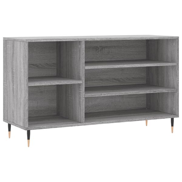 vidaXL Mueble zapatero madera contrachapada gris Sonoma 102x36x60 cm