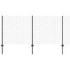 vidaXL Cerca de eslabones de cadena con postes 10 x 1 m (A x H)