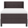 vidaXL Cama tipo Box Spring con colch&oacute;n Marr&oacute;n Oscuro 190 x 90 cm tela