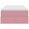 vidaXL Cama con almacenamiento y colch&oacute;n Rosa 100 x 200 cm Terciopelo