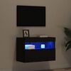 vidaXL Mueble de TV Montado en la Pared Roble negro 60 x 30 x 40 cm