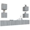 vidaXL Set de muebles para TV 6 pzas madera contrachapada gris Sonoma