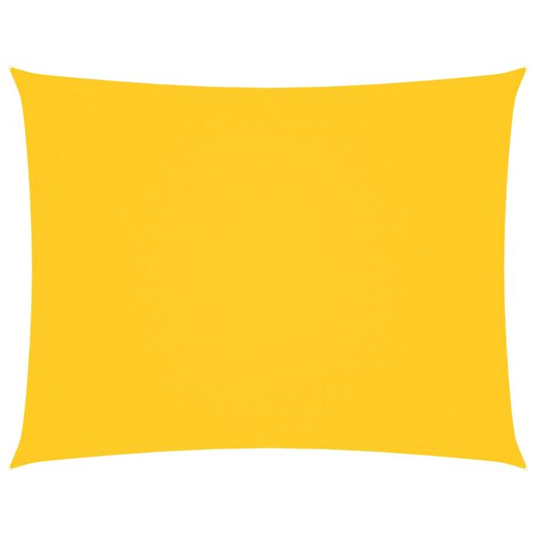 vidaXL Toldo de vela rectangular tela Oxford amarillo 3x4,5 m
