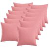 vidaXL Funda de almohada 12 uds. HEERLEN Rosa 50 x 50 cm Tela