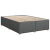 vidaXL Cama box spring con colchón tela gris oscuro 160x200 cm