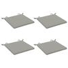 vidaXL Cojines de Asiento de 4 Piezas SOEST 4 uds. 100% Poli&eacute;ster Gris