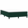 vidaXL Cama box spring sin colch&oacute;n verde oscuro terciopelo 140x220 cm