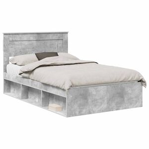 vidaXL Estructura de cama Concreto 120 x 190 cm Madera de pino macizo