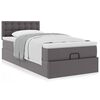 vidaXL Cama otomana colch&oacute;n cuero sint&eacute;tico gris 100x200cm