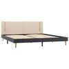 vidaXL Estructura de cama con LED tela crema y gris oscuro 180x200 cm