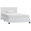 vidaXL Estructura de cama de cuero sint&eacute;tico blanco 100x200 cm