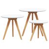 vidaXL Mesa de Caf&eacute; 3 uds. Marr&oacute;n 50 x 50 x 46 cm