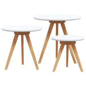 vidaXL Mesa de Caf&eacute; 3 uds. Marr&oacute;n 50 x 50 x 46 cm