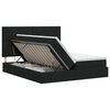 vidaXL Cama con almacenamiento con cabecera Negro 200 x 200 cm Tela