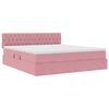 vidaXL Cama con almacenamiento Rosa 160 x 200 cm Terciopelo