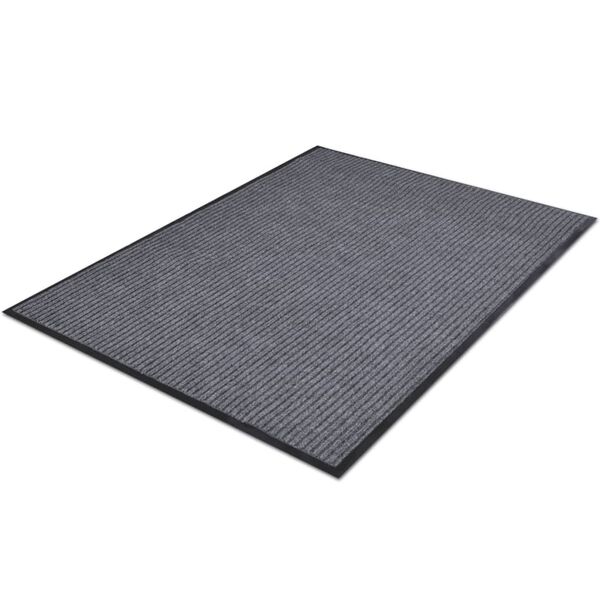 vidaXL Felpudos de PVC 4 unidades gris 90x60 cm