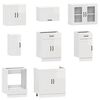 vidaXL Mueble cocina Kalmar blanco de alto brillo 8 pzas