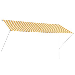 vidaXL Toldo retr&aacute;ctil 300x150 cm amarillo y blanco