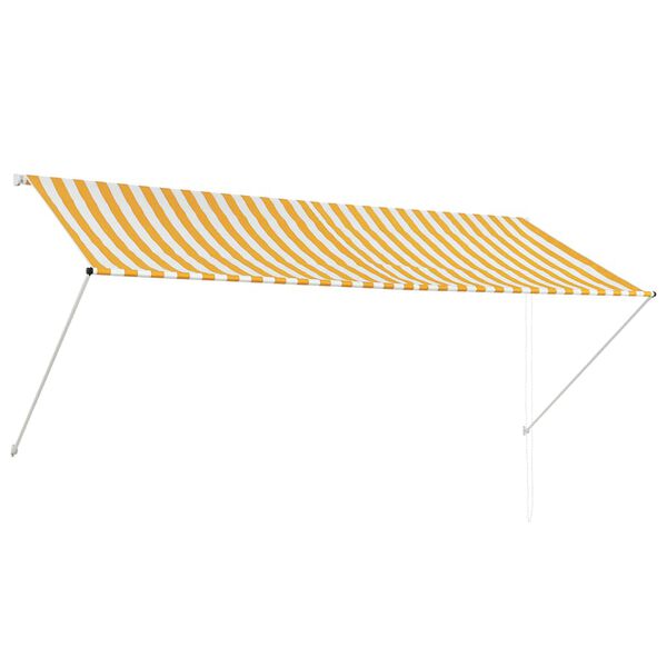 vidaXL Toldo retr&aacute;ctil 300x150 cm amarillo y blanco