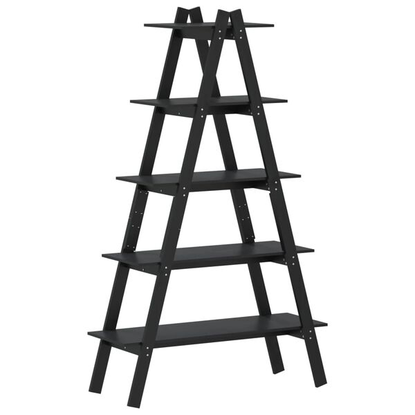 vidaXL Estantería 5 niveles forma A madera maciza pino 110x40x180,5 cm