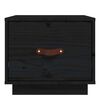 vidaXL Mesita de noche madera maciza de pino negro 40x34x35 cm