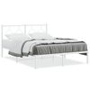 vidaXL Estructura cama sin colch&oacute;n con cabecero metal blanco 140x190cm
