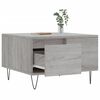 vidaXL Mesa de centro madera contrachapada gris Sonoma 55x55x36,5 cm