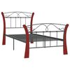 vidaXL Estructura de cama sin colchón metal negro 90x200 cm