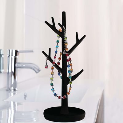 RIDDER Joyero con forma de árbol Lena poliresina negro