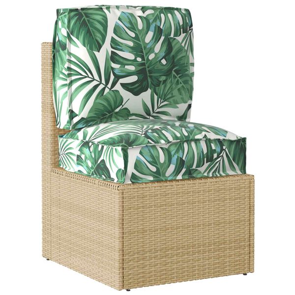 vidaXL Juego de Cojines para Palets Floral 2 pcs Patr&oacute;n de Hoja Verde