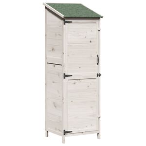 vidaXL Cobertizo de Jard&iacute;n con techo Blanco 59,5 x 56 x 176,5 cm