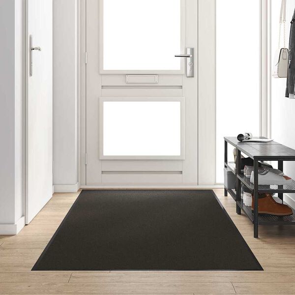 vidaXL Felpudo Otro Negro 120 x 250 cm Polipropileno y vinilo