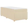 vidaXL Estructura de cama con colch&oacute;n Crema 90 x 190 cm tela