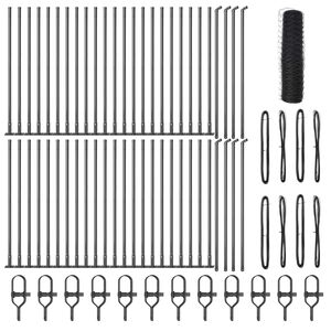 vidaXL Poste de Valla Gris