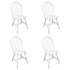 vidaXL Sillas de comedor 4 unidades madera maciza de caucho blanco