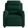 vidaXL Sill&oacute;n de masaje reclinable de terciopelo verde oscuro
