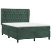 vidaXL Cama box spring con colch&oacute;n terciopelo verde oscuro 140x200 cm
