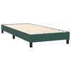 vidaXL Cama box spring con colch&oacute;n y LED terciopelo verde oscuro 80x220 cm