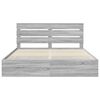 vidaXL Estructura de cama Gris Sonoma 200 x 200 cm Madera Ingenieril