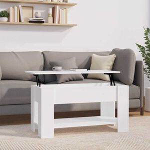 vidaXL Mesa de centro madera de ingenier&iacute;a blanco 101x49x52 cm