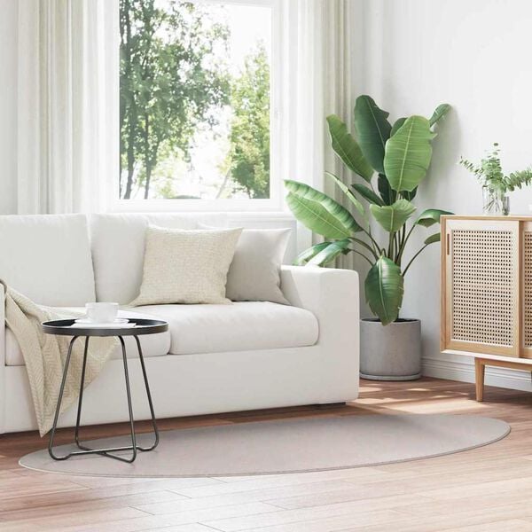 vidaXL Alfombras de &aacute;rea HUARTE Arena 100 x 200 cm Poli&eacute;ster