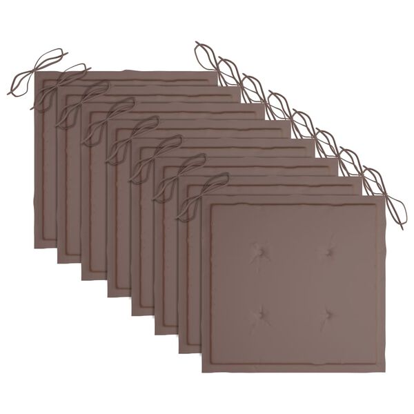 vidaXL Sillas de comedor jard&iacute;n 8 uds madera maciza acacia con cojines