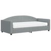 vidaXL Sofá cama con colchón tela gris claro 90x190 cm